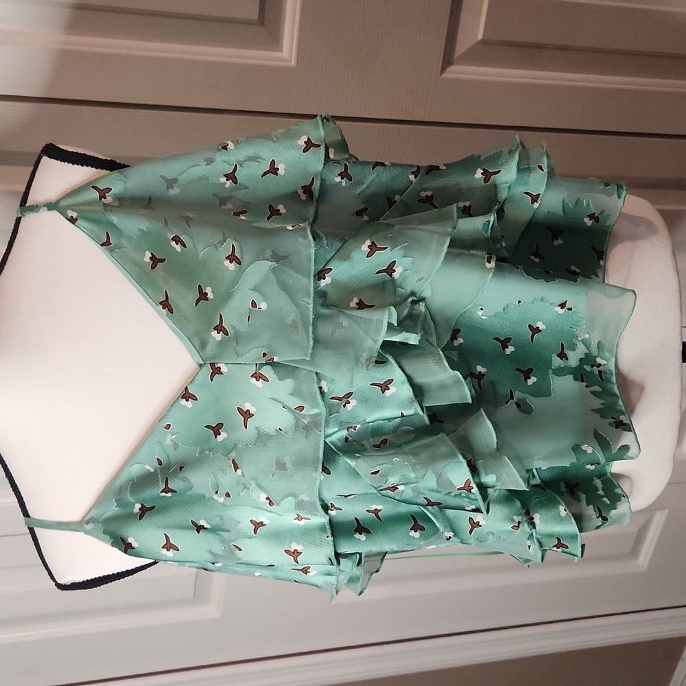 KAARI blue, NWT,  Women's Top,  Size PXL,  Green, brown design